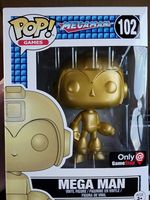 102 CHASE Gold Mega Man Gamestop Exclusive Mega Man Funko pop