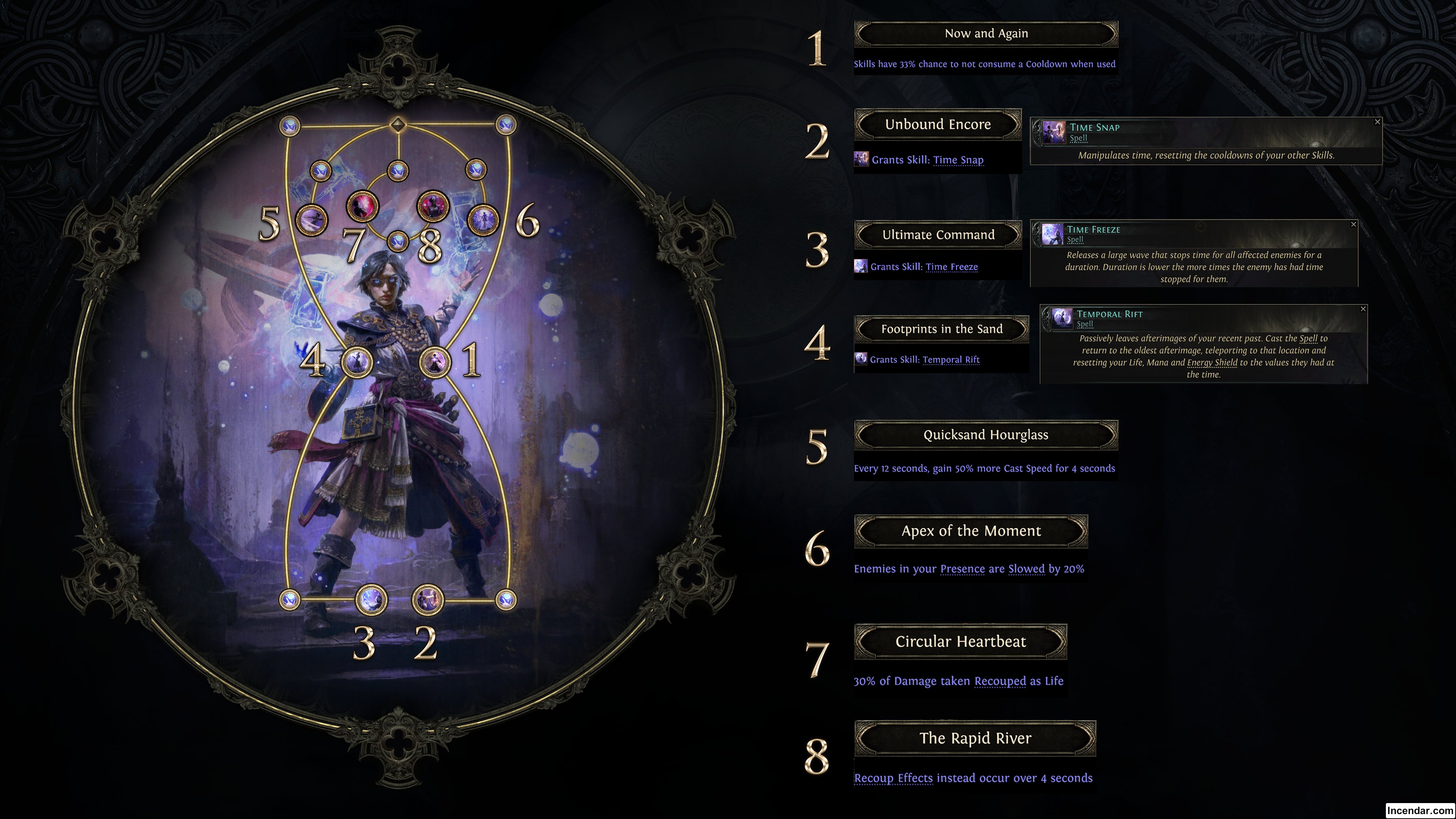 Ascendancy Class for Sorceress: Chronomancer Quick Reference Image